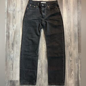 Levis Black Low Pro Straight Jeans